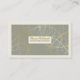 Golden Abstrakt Linjer Visitkort