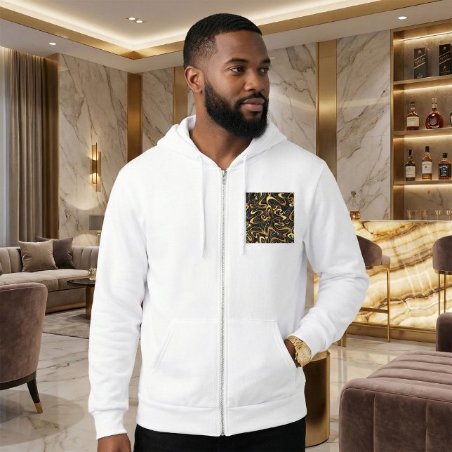 Golden Abstrakt Swirl Mönster T Shirt (Skapare uppladdad)