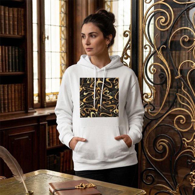 Golden Abstrakt Swirl Mönster T Shirt (Skapare uppladdad)