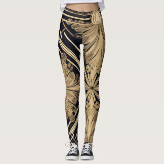 Golden acanthus leggings
