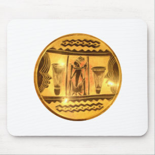 Golden African Ethnic Art Print Design Musmatta