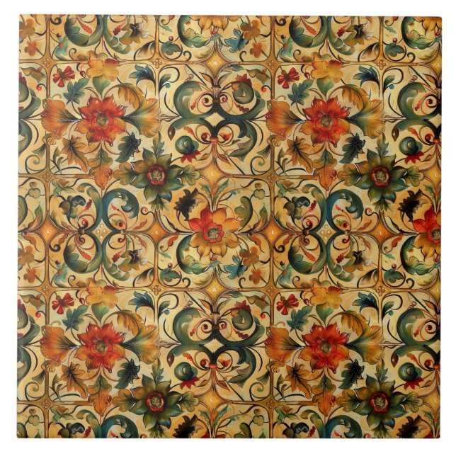 Golden Age Botanical Kakelplatta (Framsidan)