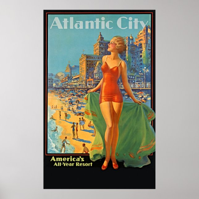 Golden Age Getaway: Atlantic City 1936 Poster (Framsidan)