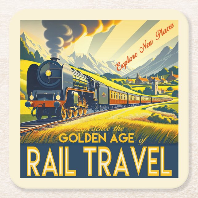 Golden Age - gränsad Underlägg Papper Kvadrat (Framsidan)