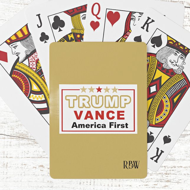 Golden Age Trump Vance America First Casinokort (Skapare uppladdad)