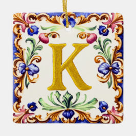 Golden Alphabet – Letter K Julgransprydnad Keramik
