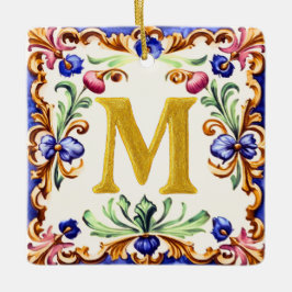 Golden Alphabet – Letter M Julgransprydnad Keramik