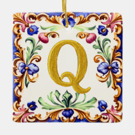 Golden Alphabet – Letter Q Julgransprydnad Keramik