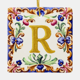 Golden Alphabet – Letter R Julgransprydnad Keramik