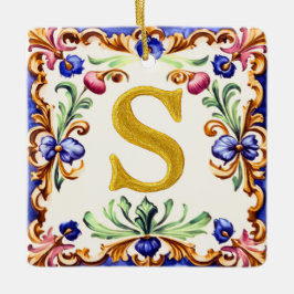Golden Alphabet – Letter S Julgransprydnad Keramik