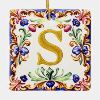 Golden Alphabet – Letter S Julgransprydnad Keramik