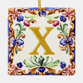 Golden Alphabet – Letter X Julgransprydnad Keramik