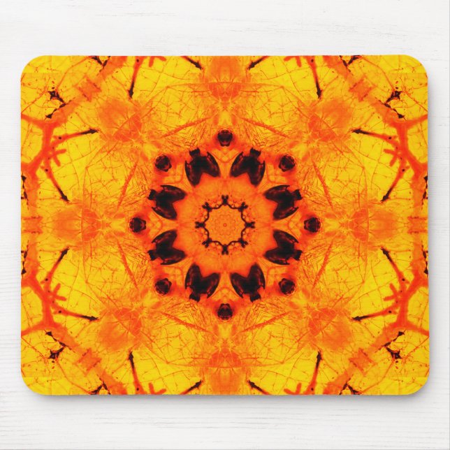 Golden Amber Mandala Art Musmatta (Framsidan)
