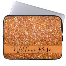 Golden Amber orange mousserande glitter-kalligrafi