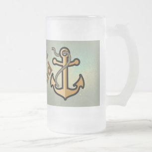 Golden Anchor Best Pappa Frostat Ölglas