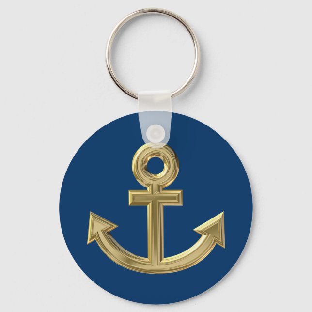 Golden anchor nyckelring (Framsida)