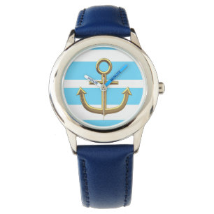 Golden Anchor, symboler för kärlek . Armbandsur
