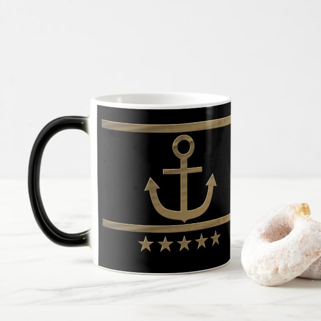Golden Anchor, symboler för kärlek . Magisk Mugg (Med munk)