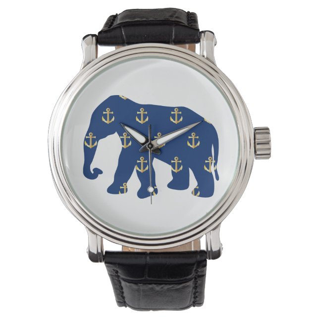 Golden Anchors Elephant Armbandsur (Framsida)