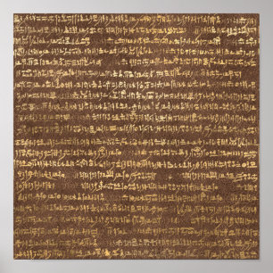 Golden Ancient Egyptian Mönster Art Poster