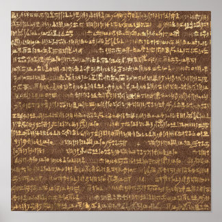 Golden Ancient Egyptian Mönster Art Poster