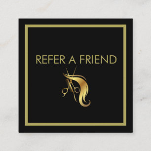 Golden and Black Beauty Salon Rabattkort