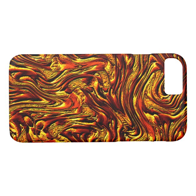 Golden and vivid red struktur Case-Mate iPhone skal (Baksida (horisontal))