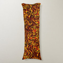 Golden and vivid red struktur kroppskudde