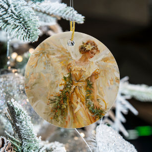 Golden Angel-jul i Kärlek Ornament