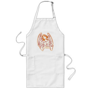 Golden Angel of Peace Apron Långt Förkläde