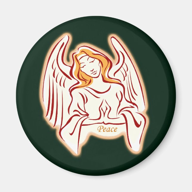 Golden Angel of Peace Magnet (Framsidan)