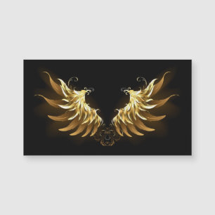Golden Angel Vingar på svart bakgrund