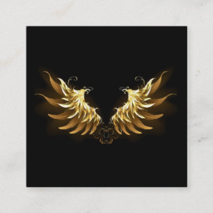 Golden Angel Vingar på svart bakgrund