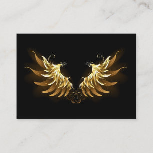 Golden Angel Vingar på svart bakgrund