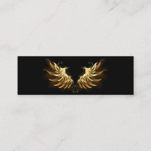 Golden Angel Vingar på svart bakgrund