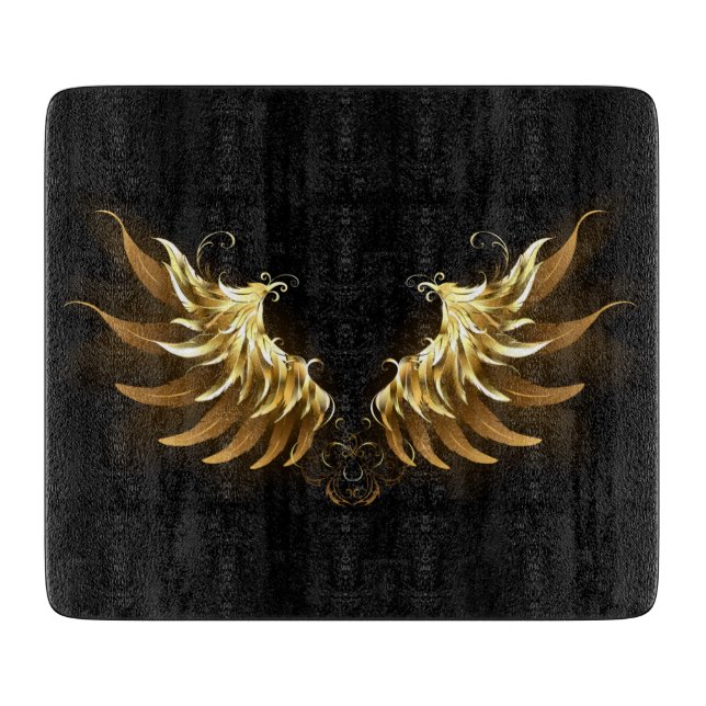 Golden Angel Vingar på svart bakgrund (Framsidan)
