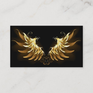 Golden Angel Vingar på svart bakgrund Lojalitetskort