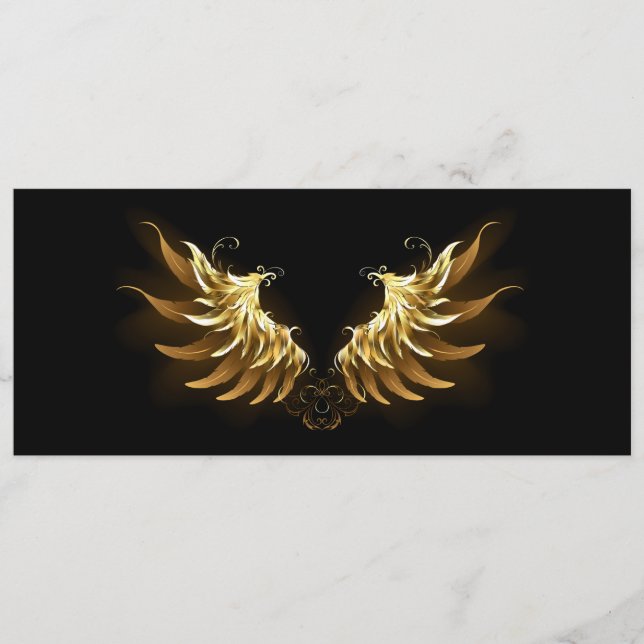 Golden Angel Vingar på svart bakgrund Program (Framsida)