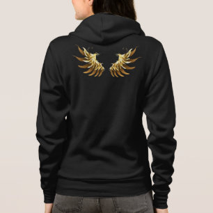 Golden Angel Vingar på svart bakgrund T Shirt