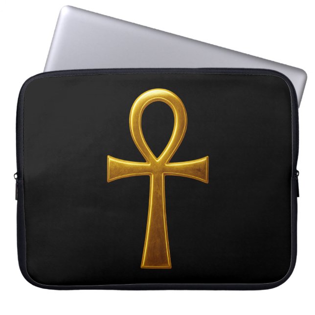 Golden Ankh Tablet & Laptop-Caseser Laptop Fodral (Framsidan)