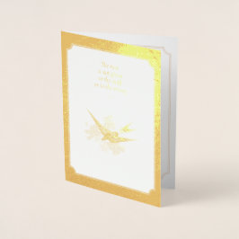 Golden Annibröllopskort Folierat Kort