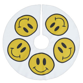 Golden ansikte julgransmatta borstad polyester