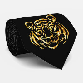 Golden Ansikte Tiger Neck Tie Slips