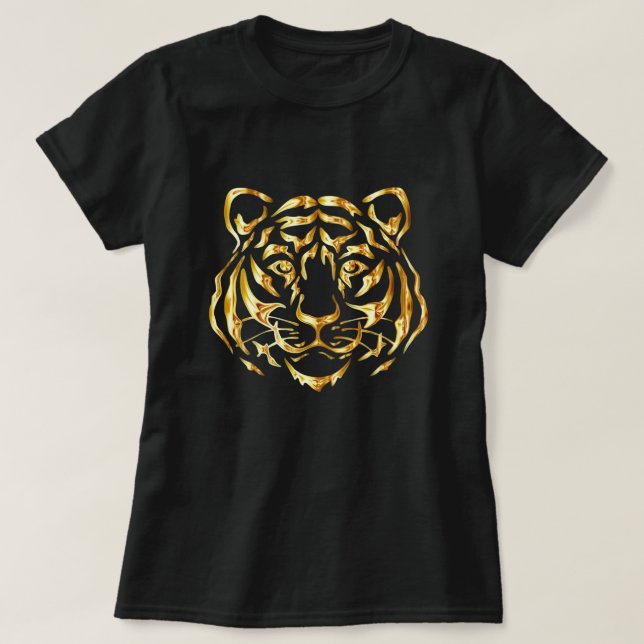 Golden Ansikte Tiger T-Shirt (Design framsida)