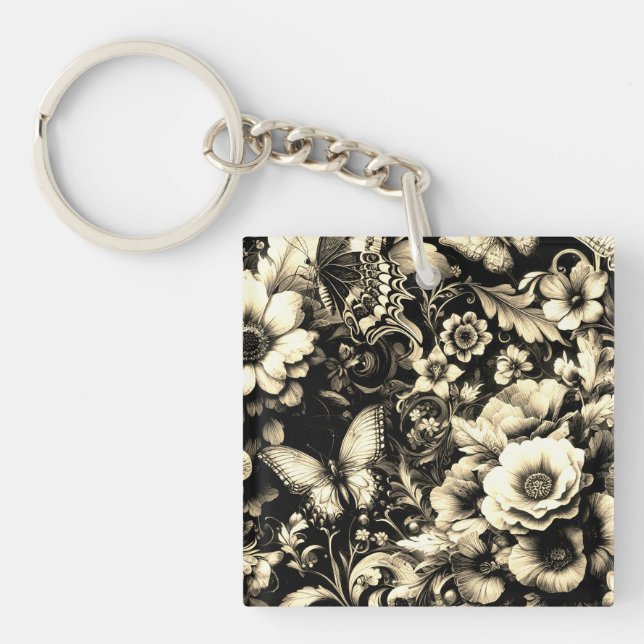 Golden Antique Blommigt with Butterflies (Framsidan)