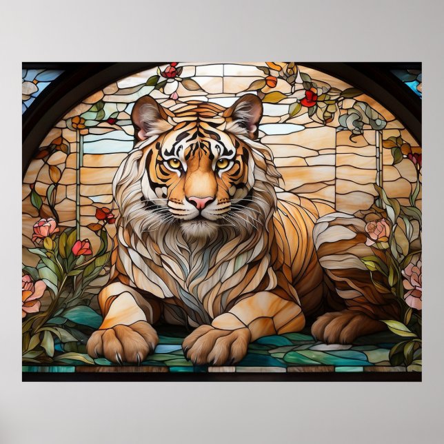 *~* Golden AP68 TIGER - fastnat glas 5:4 Fantasy Poster (Framsidan)