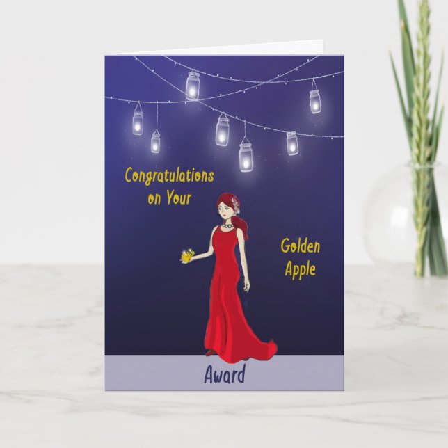 Golden Apple Teacher's Award Grattiss Kort (Framsida)