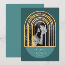 Golden Arch | Julfoto av djup Grönt