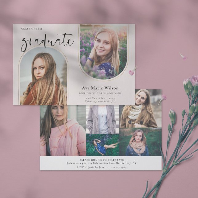 Golden Arches |  fotopatkalligrafi Studenten Inbjudningar (Skapare uppladdad)