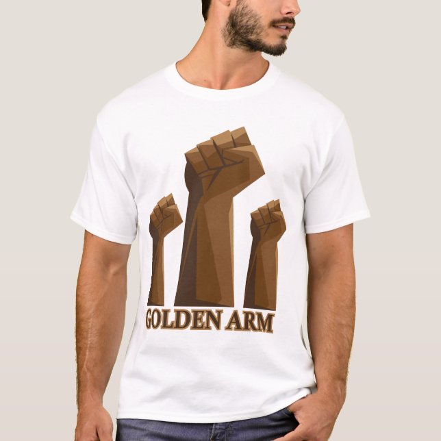 Golden Arm Expert Pipe Welder Gift T Shirt (Framsida)